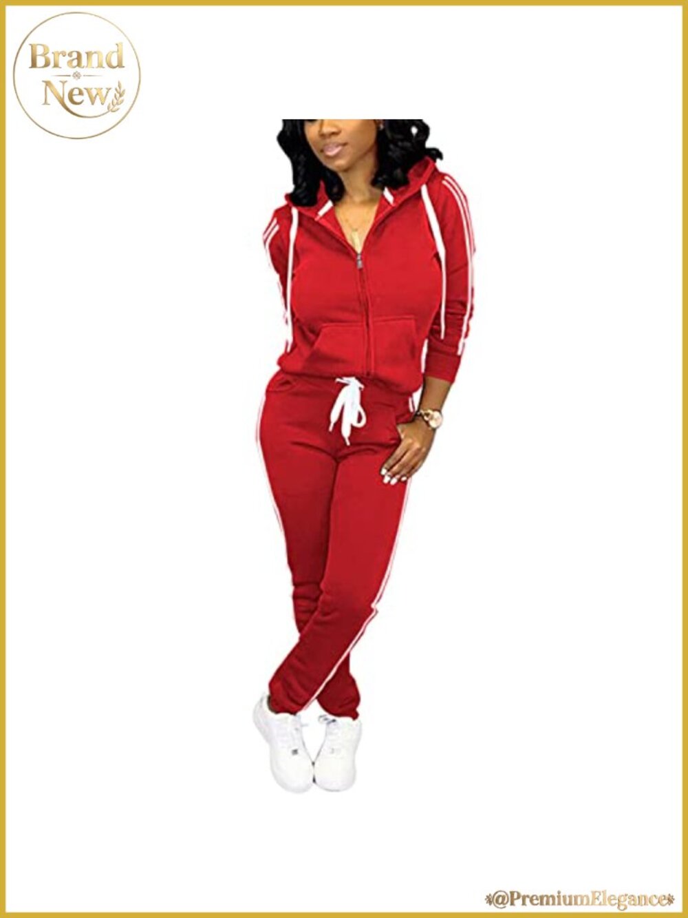 Two Piece Sweatsuit Set Zip Up Hoodie Jogger Pants Tracksuit Lounge